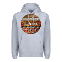 Heather Grey ladybug welcome ornament Premium Hoodie - BarkalooDesign
