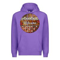Purple ladybug welcome ornament Premium Hoodie - BarkalooDesign
