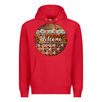 Red ladybug welcome ornament Premium Hoodie - BarkalooDesign