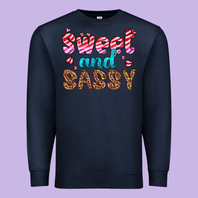 Sweet And Sassy Premium Sweatshirt Designed By Hra Design Shop