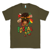 Army Green juneteenth afro messy bun postal girl Classic Tee - texasbilliewilder