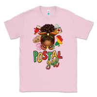 Bubblegum Pink juneteenth afro messy bun postal girl Classic Tee - texasbilliewilder
