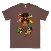 Chestnut juneteenth afro messy bun postal girl Classic Tee - texasbilliewilder