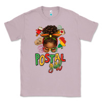 Lilac juneteenth afro messy bun postal girl Classic Tee - texasbilliewilder