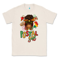Natural juneteenth afro messy bun postal girl Classic Tee - texasbilliewilder