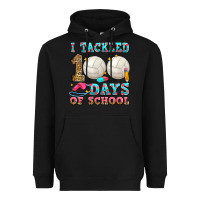 Black i tackled 100 days of school volleyball Heavyweight Hoodie - Zillion Design Studio