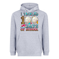 Heather Grey i tackled 100 days of school volleyball Heavyweight Hoodie - Zillion Design Studio