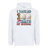White i tackled 100 days of school volleyball Heavyweight Hoodie - Zillion Design Studio