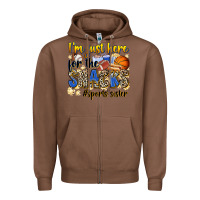 Chestnut im just here for the snacks sports sister Zipper Hoodie - Zillion Design Studio