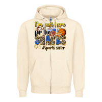 Sandshell im just here for the snacks sports sister Zipper Hoodie - Zillion Design Studio
