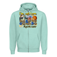 Seafoam im just here for the snacks sports sister Zipper Hoodie - Zillion Design Studio