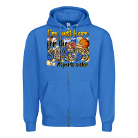True Royal im just here for the snacks sports sister Zipper Hoodie - Zillion Design Studio