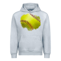 Heather Grey leopard softball patch Urban Hoodie - Jasminsmagicworld