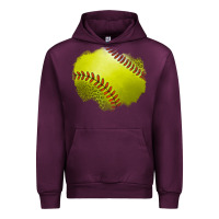 Mauve Wine leopard softball patch Urban Hoodie - Jasminsmagicworld