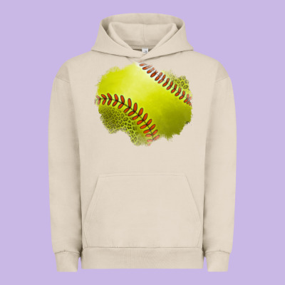 Leopard Softball Patch Urban Hoodie Designed By Jasminsmagicworld