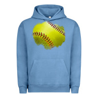 Pigment Pebble Blue leopard softball patch Urban Hoodie - Jasminsmagicworld