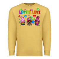 Antique Gold lgbtq love is love gnomes Premium Sweatshirt - HRA Design Shop