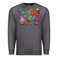 Charcoal Heather lgbtq love is love gnomes Premium Sweatshirt - HRA Design Shop