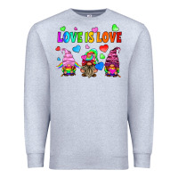 Heather Grey lgbtq love is love gnomes Premium Sweatshirt - HRA Design Shop