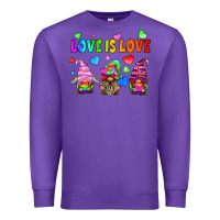Purple lgbtq love is love gnomes Premium Sweatshirt - HRA Design Shop