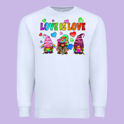 Lgbtq Love Is Love Gnomes Premium Sweatshirt Designed By Hra Design Shop
