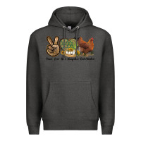 Charcoal Heather Peace Love New Hampshire Red Chicken Premium Hoodie - LillyAllenDesigns