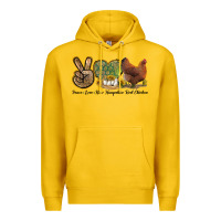 Lemon Peace Love New Hampshire Red Chicken Premium Hoodie - LillyAllenDesigns