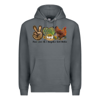 Rock Peace Love New Hampshire Red Chicken Premium Hoodie - LillyAllenDesigns