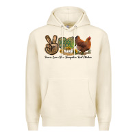 Tofu Peace Love New Hampshire Red Chicken Premium Hoodie - LillyAllenDesigns