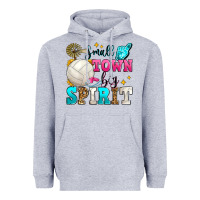 Heather Grey small town big spirit volleyball Heavyweight Hoodie - Zillion Design Studio