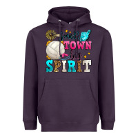 Plum small town big spirit volleyball Heavyweight Hoodie - Zillion Design Studio