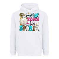 White small town big spirit volleyball Heavyweight Hoodie - Zillion Design Studio