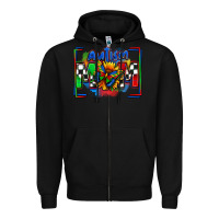 Black autism mom checkered flag Zipper Hoodie - Zillion Design Studio