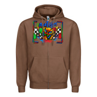 Chestnut autism mom checkered flag Zipper Hoodie - Zillion Design Studio