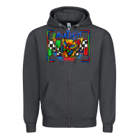 Smoke autism mom checkered flag Zipper Hoodie - Zillion Design Studio