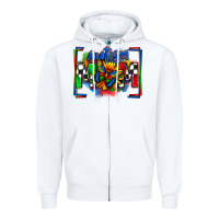 White autism mom checkered flag Zipper Hoodie - Zillion Design Studio