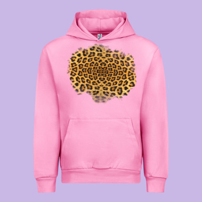 Leopard Patch Urban Hoodie Designed By Jasminsmagicworld