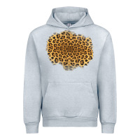 Heather Grey leopard patch Urban Hoodie - Jasminsmagicworld