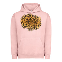 Pigment Salmon leopard patch Urban Hoodie - Jasminsmagicworld