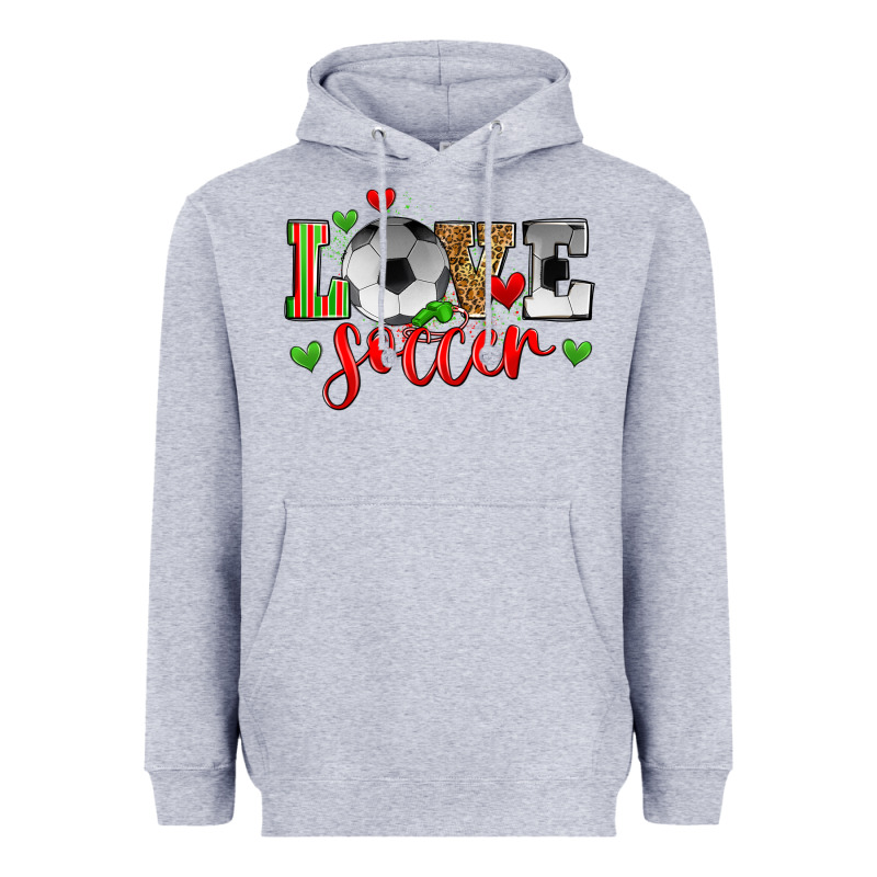 Love Soccer Heavyweight Hoodie by Zillion Design Studio | Teevron