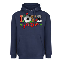 Navy love soccer Heavyweight Hoodie - Zillion Design Studio