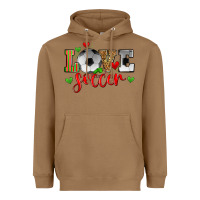 Toasted Coconut love soccer Heavyweight Hoodie - Zillion Design Studio