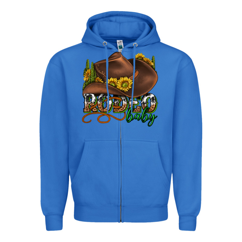Rodeo Baby Western Zipper Hoodie by texasbilliewilder | Teevron