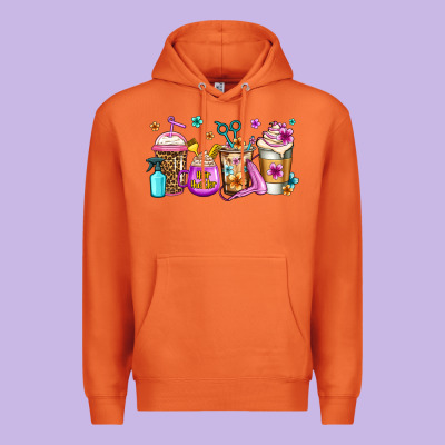 Hair Hustler Coffee Premium Hoodie Designed By Jasminsmagicworld