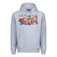 Heather Grey hair hustler coffee Premium Hoodie - Jasminsmagicworld