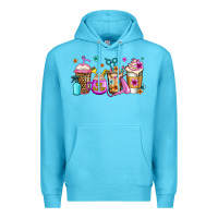 Ocean Blue hair hustler coffee Premium Hoodie - Jasminsmagicworld