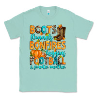 Boots Flannels Bonfires Leggins American Football Classic Tee | Teevron