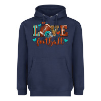 Navy love football Heavyweight Hoodie - Zillion Design Studio
