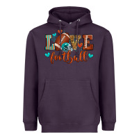 Plum love football Heavyweight Hoodie - Zillion Design Studio