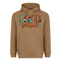 Toasted Coconut love football Heavyweight Hoodie - Zillion Design Studio